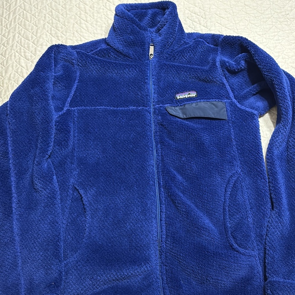 Patagonia Navy Fleece Jacket with Chest Pocket